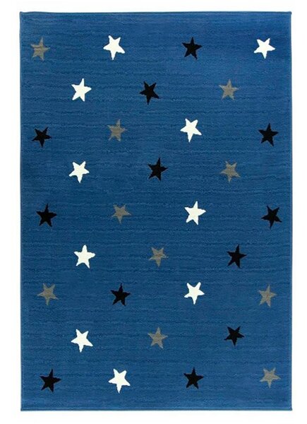 Detský koberec Hviezdičky 120x170 tmavomodrý