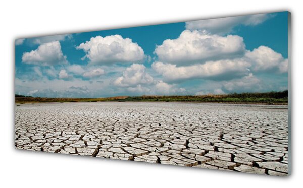 Nástenný panel  Vyschnutá rieka príroda 125x50 cm