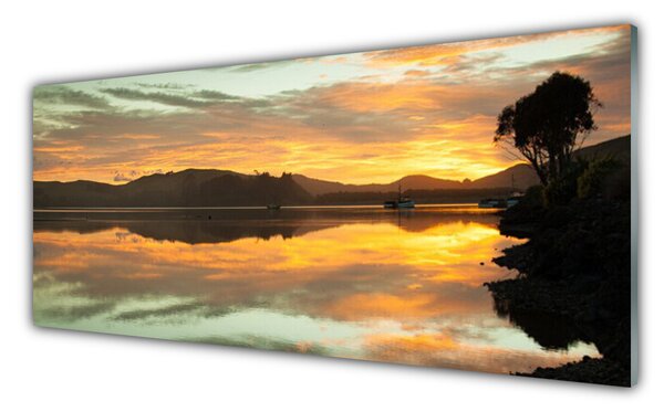 Nástenný panel  Voda hory príroda 125x50 cm