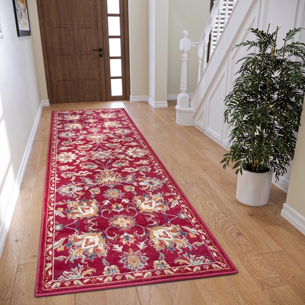 Hanse Home, Kusový koberec Luxor 105633 Caracci Red Multicolor, 80x240, červená, obývacia izba