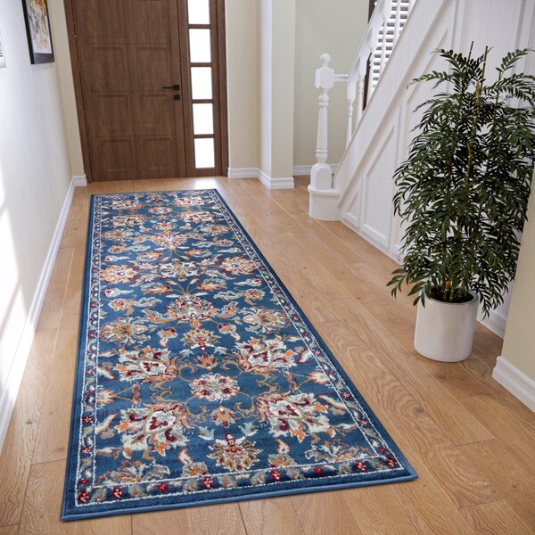 Hanse Home, Kusový koberec Luxor 105634 Caracci Blue Multicolor, 80x240, modrá, obývacia izba