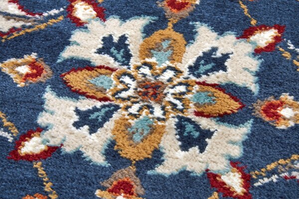 Hanse Home, Kusový koberec Luxor 105634 Caracci Blue Multicolor, 80x240, modrá, obývacia izba