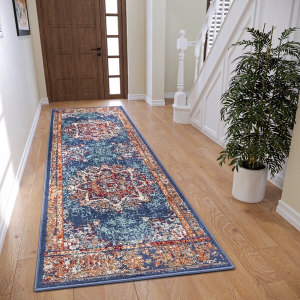 Hanse Home , Kusový koberec Luxor 105637 Maderno Blue Multicolor, 80x240, modrá, obývacia izba