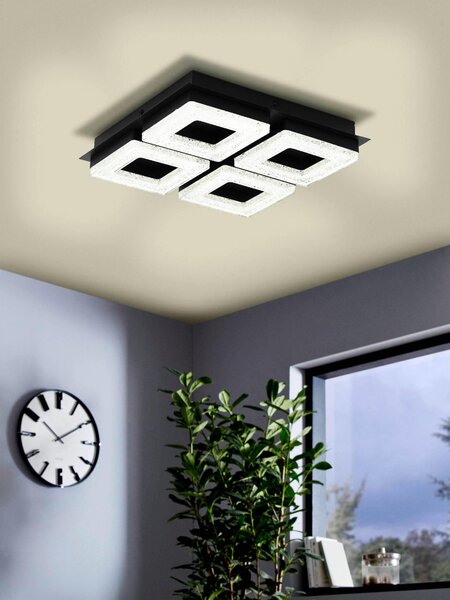 STROPNÉ LED SVIETIDLO, 28/28/6 cm Eglo - Online Only bytové doplnky, Online Only