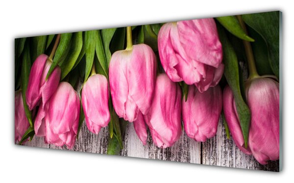 Nástenný panel  Tulipány 125x50 cm