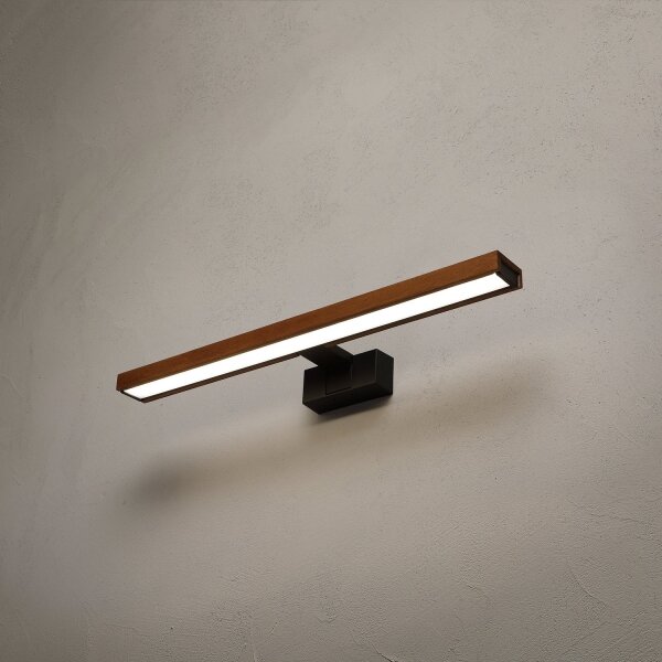 Brilagi-LED Kúpeľňové osvetlenie na zrkadlo WOODY MIRROR 3 v 1 LED/12W/230V 60 cm IP44 čierna/dub