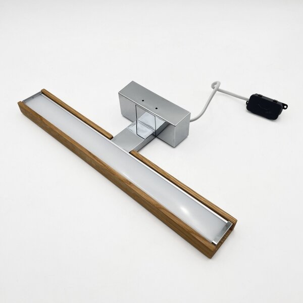 Brilagi-LED Kúpeľňové osvetlenie zrkadla WOODY MIRROR 3v1 LED/8W/230V 40 cm IP44 chróm/dub