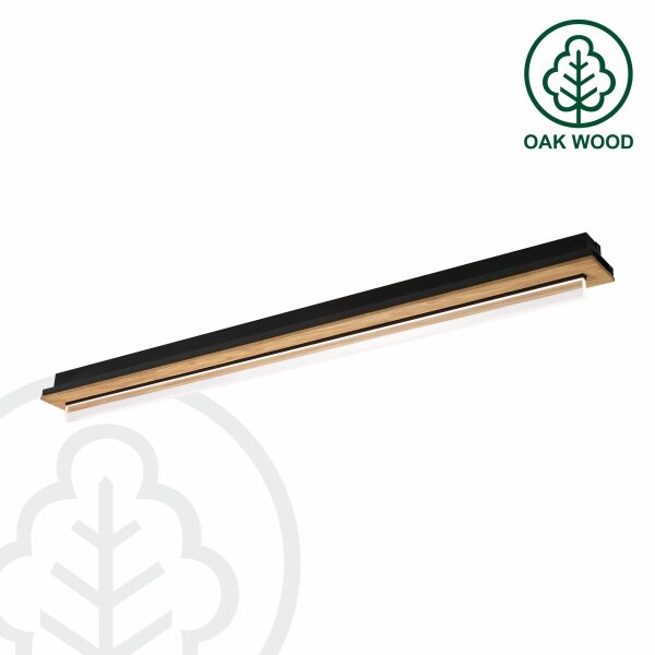 Brilagi - LED Stropné svietidlo WOODY FLAT LED/25W/230V dub/čierna