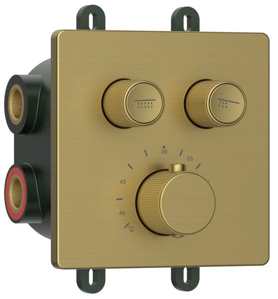 Sapho Sapho, SMARTSELECT podomietková sprchová batéria, box, 2 vývody, zlato mat, RP042GB
