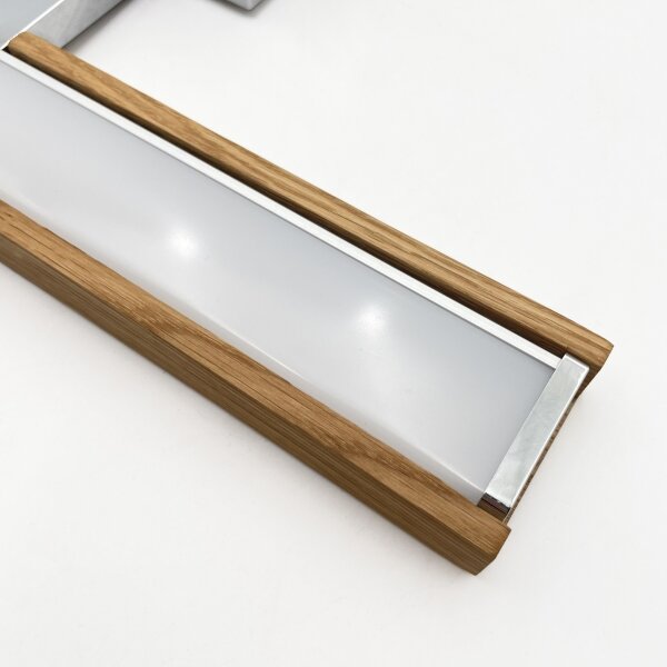 Brilagi-LED Kúpeľňové osvetlenie zrkadla WOODY MIRROR 3v1 LED/8W/230V 40 cm IP44 chróm/dub