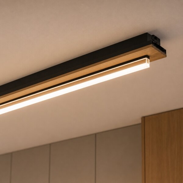 Brilagi - LED Stropné svietidlo WOODY FLAT LED/25W/230V dub/čierna
