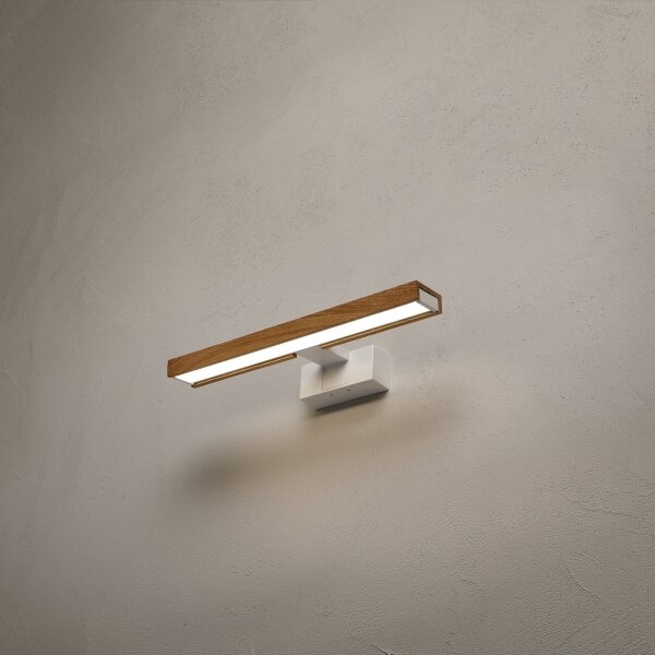Brilagi - LED kúpeľňové osvetlenie zrkadla 3v1 WOODY MIRROR LED/8W/230V IP44 biela/dub