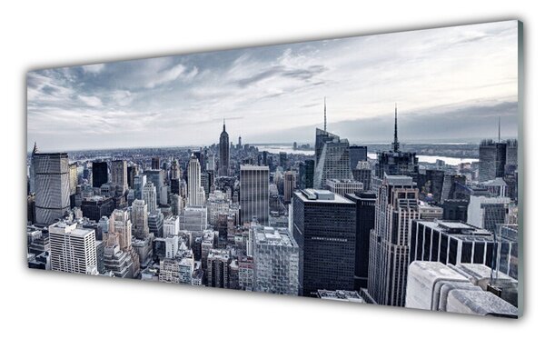 Nástenný panel  Mesto domy 125x50 cm