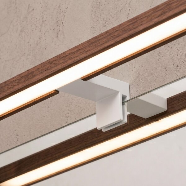 Brilagi -LED kúpeľňové zrkadlové svietidlo 3v1 WOODY MIRROR LED/12W/230V IP44 biela/dub čerešňa