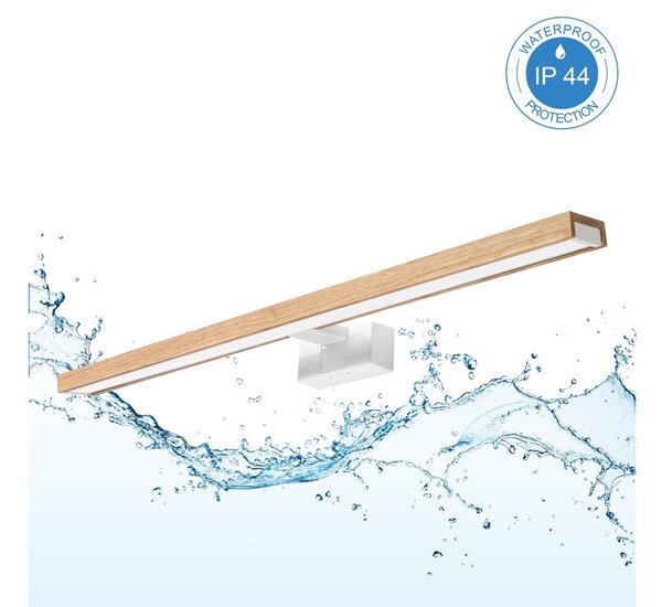 Brilagi - LED kúpeľňové osvetlenie zrkadla 3v1 WOODY MIRROR LED/15W/230V IP44 biela/dub