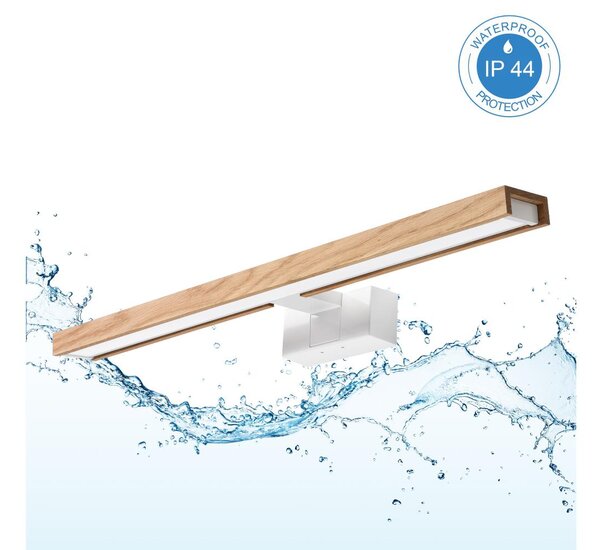 Brilagi - LED osvetlenie kúpeľňového zrkadla 3v1 WOODY MIRROR LED/12W/230V IP44 biela/dub