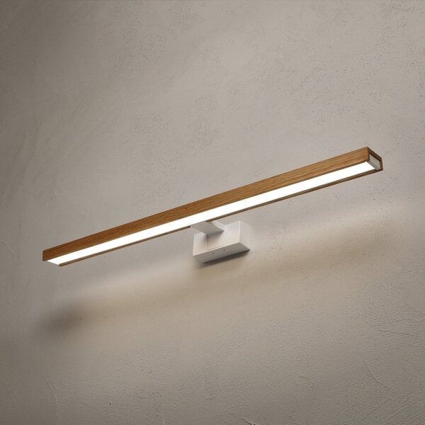 Brilagi - LED kúpeľňové osvetlenie zrkadla 3v1 WOODY MIRROR LED/15W/230V IP44 biela/dub