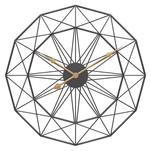 Dizajnové nástenné hodiny Orient black 50cm