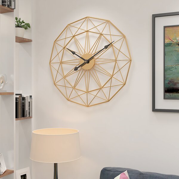 Dizajnové nástenné hodiny Orient Gold 50cm