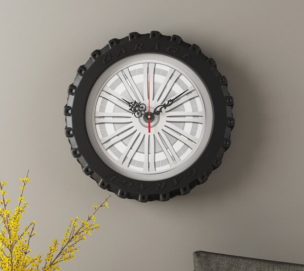 Dizajnové nástenné hodiny Retro Koleso 40cm