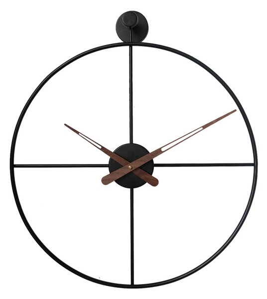 Dizajnové nástenné hodiny Clean Black 50cm