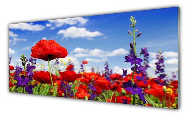Nástenný panel  Kvety 125x50 cm
