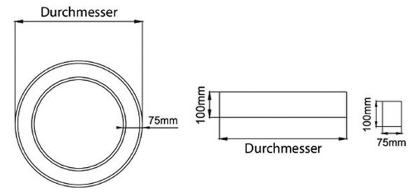 BRUMBERG Biro kruhový krúžok, Ø 45 cm, zapnutý/vypnutý, čierny, 3 000 K