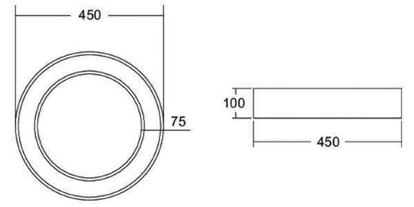 BRUMBERG Biro Kruhový stropný krúžok Ø 45 cm zapnutý/vypnutý strieborný 840