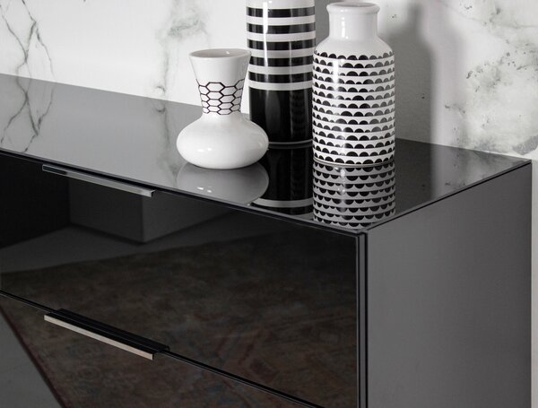 KOMODA, čierna, 83/102/42 cm Premium Living - Komody