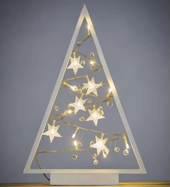 LED Vianočná dekorácia 15xLED/2xAA stromček