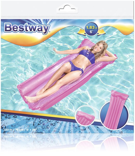 Bestway Nafukovačka na plávanie 183 x 76 cm Bestway 44013 ružová