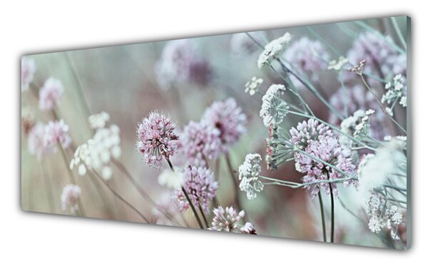 Sklenený obklad Do kuchyne Poľné kvety lúka príroda 125x50 cm