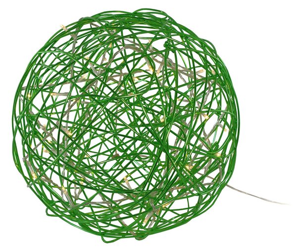 LED 3D dizajnová lopta Galax Fun, Ø 30 cm, zelená