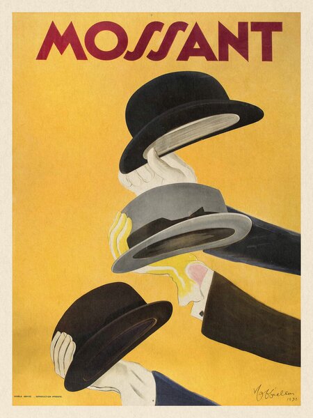 Umelecká tlač Mossant (Vintage Hat Ad) - Leonetto Cappiello, (30 x 40 cm)