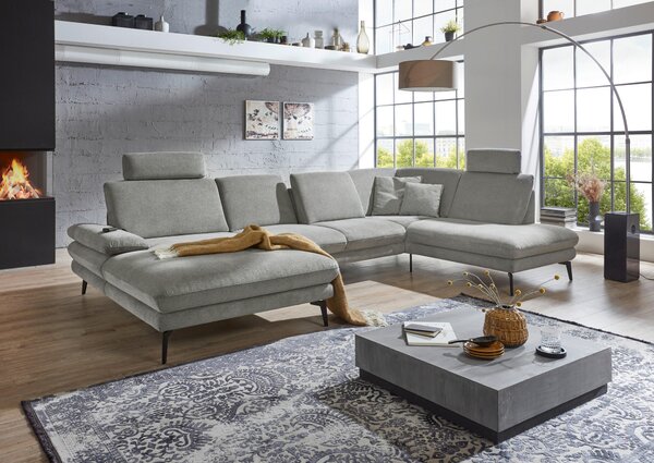 SEDACIA SÚPRAVA, textil, sivá Dieter Knoll - Sedačky