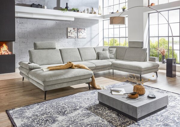 SEDACIA SÚPRAVA, textil, sivá Dieter Knoll - Sedačky