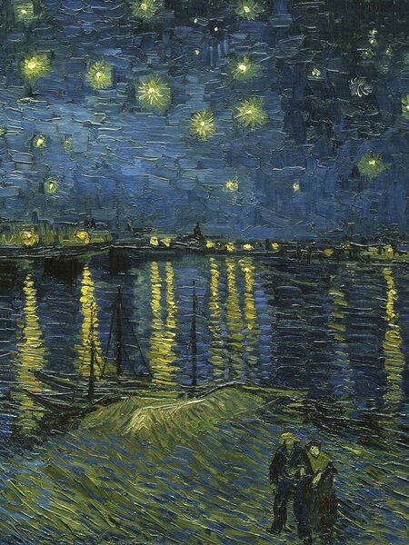 Umelecká tlač Starry Night over the Rhone (Portrait Edition) - Vincent van Gogh, (30 x 40 cm)