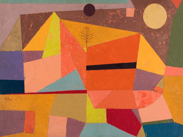 Umelecká tlač Joyful Mountain Landscape - Paul Klee, (40 x 30 cm)