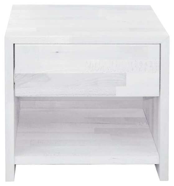 NOČNÝ STOLÍK, buk, biela, 45/45/35 cm Carryhome - Spálňové sety