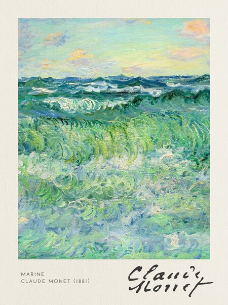 Umelecká tlač Marine - Claude Monet, (30 x 40 cm)