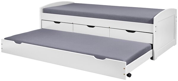 POSTEĽ S VÝSUVNÝM LÔŽKOM, 90/190 cm biela MID.YOU - Detské izby, Online Only