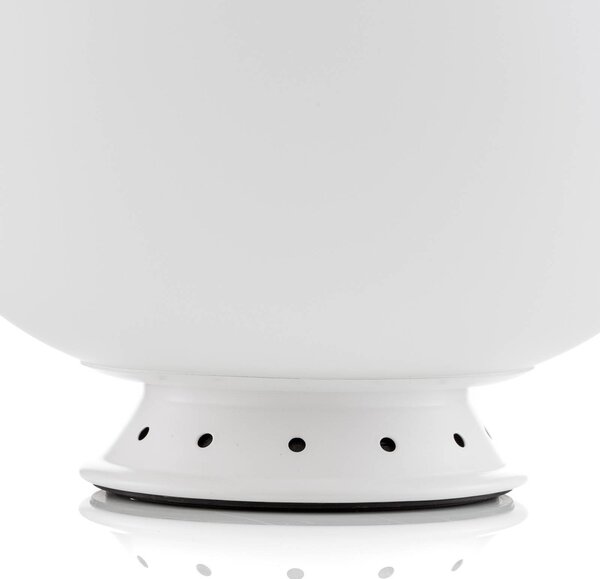 Fontana Arte – stolná lampa 53 cm, Biela / opálová, Spálňa, Sklo, Dizajn, Stojacie svietidlo