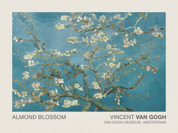 Umelecká tlač Almond Blossom (Museum Vintage Blue Floral) - Vincent van Gogh, (40 x 30 cm)