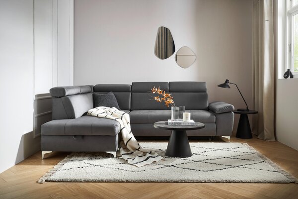 ROHOVÁ SEDAČKA, textil, tmavosivá Carryhome - Sedačky