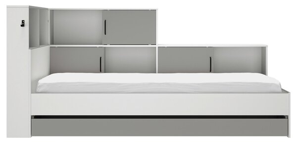 POSTEĽ S ÚLOŽNÝM PRIESTOROM, 90/200 cm sivá, biela MID.YOU - Detské izby, Online Only