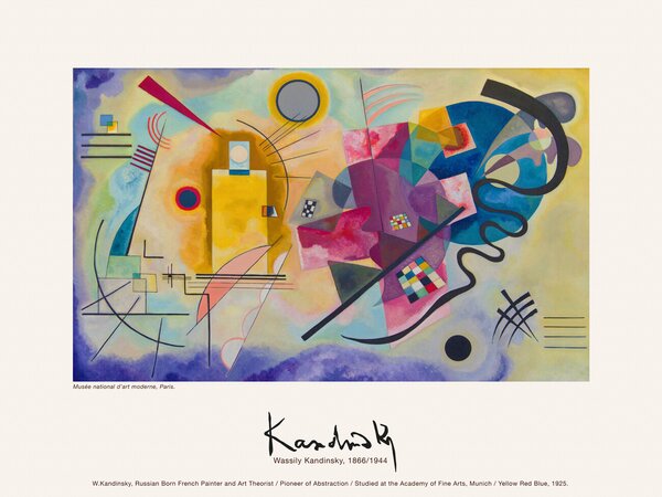 Umelecká tlač Yellow, Red, Blue (Vintage Abstract) - Wassily Kandinsky, (40 x 30 cm)