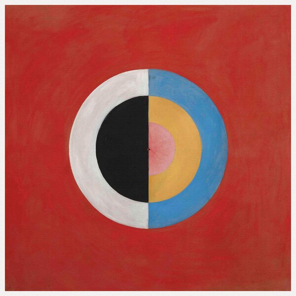 Umelecká tlač The Swan No.17 (Red, Black, White Abstract) - Hilma af Klint, (40 x 40 cm)