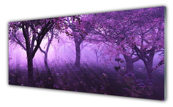 Sklenený obklad Do kuchyne Stromy rastlina príroda 125x50 cm