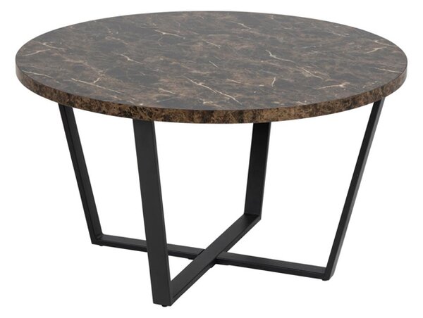 Amble konferečný stolík čierny/hnedý Ø77cm 44 cm