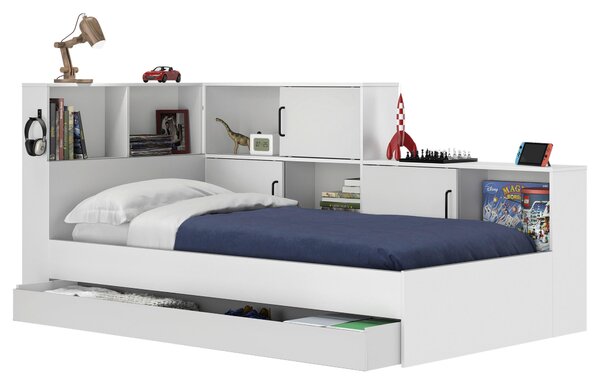 POSTEĽ S ÚLOŽNÝM PRIESTOROM, 90/200 cm biela MID.YOU - Detské izby, Online Only
